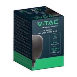 V-TAC – ŻARÓWKA OZDOBNA E27 VASE SMOKY 120LM 4W VT-2264