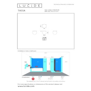 tassa lampa sufitowa do lazienki wymiary lamperiaconcept