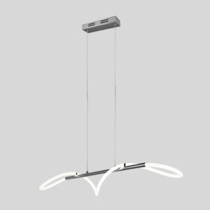 Argos - srebrna lampa wisząca wąż led to uniwersalne zastosowanie do niemal każdego pomieszczenia