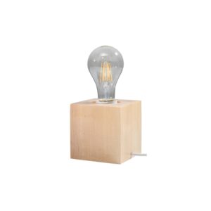 SOLLUX – ARIZ TABLE WOOD LAMPKA KOSTKA