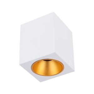 lampa nadtynkowa kostka bialo zlota VT 979SQ W lamperiaconcept