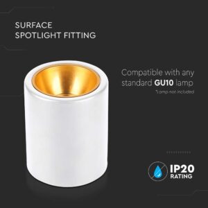 lampa nadtynkowa tuba bialo zlota VT 978RD W 1 lamperiaconcept