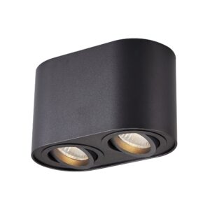 ZUMA LINE – RONDOC SPOT CZARNA LAMPA SUFITOWA 2 PUNKTOWA