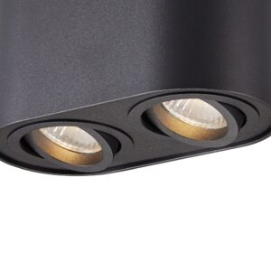 rondoc czarna lampa 2 punktowa sufitowa detale lamperiaconcept