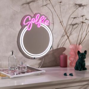 selfie neon led lustro wizka lamperiaconcept