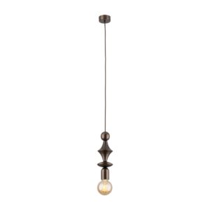 Tower lampa wisząca totem w modnym kolorze brown, który nadaje wyrazu i głębi, sprawdzi się w projekcie nie tylko ultra nowoczesnego wnętrza