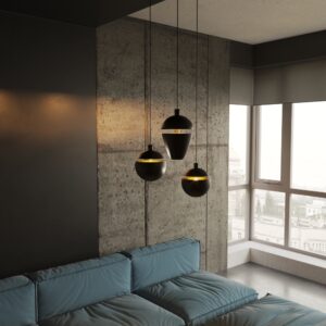 cometshine czarna lampa wiszaca led wizka 1 lamperiaconcept