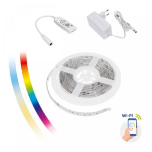 SPECTRUM – TAŚMA LED WIFI RGBW CCT DIMM 1200LM 17W 5M ZESTAW