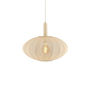 Corina 1 Cream to lampa wisząca z abażurem, nawiązanie do uzyskania subtelnego klimatu wnętrza nowoczesnej sypialni i salonu. Przełamanie dla jaskrawych barw i poczucie lekkości.