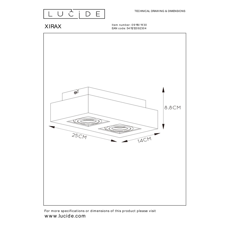 xirax-2-lampa-punktowa-wymiary-lamperiaconcept xirax 2 lampa punktowa wymiary lamperiaconcept