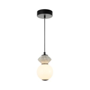 balos 1a czarno biala lampa ceramiczna wiszaca lamperiaconcept