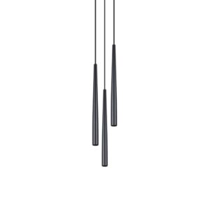 SOLLUX - BLISS III LAMPA RURKI CZARNE KOŁO