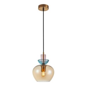 fanda 1 gd amber lampa z kolorowego szkla lamperiaconcept