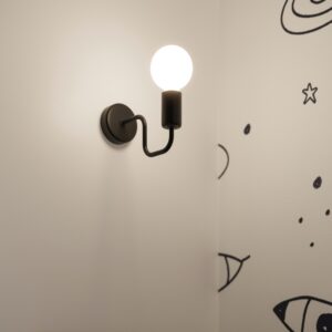 vector czarny kinkiet minimalistyczny on lamperiaconcept