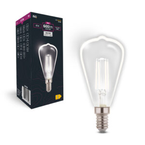 INQ – ŻARÓWKA EDISON LED E14 ST48 4K 600LM 5W SZKŁO