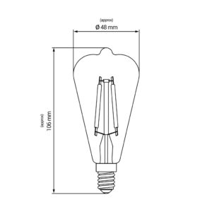 zarowka edison led e14 st48 wymiary lamperiaconcept