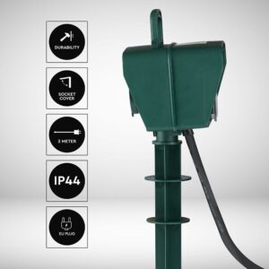 slupek ogrodowy z gniazdkiem do wbijania vt 1112 3 4 lamperiaconcept 1
