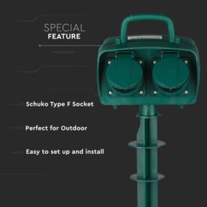 slupek ogrodowy z gniazdkiem do wbijania vt 1114 3 cechy lamperiaconcept