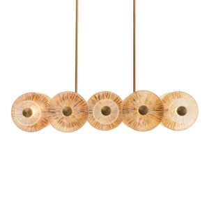 MAXLIGHT – ALLURE 51W DUŻA LAMPA DO SALONU ZŁOTA WISZĄCA