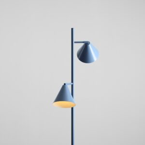 form 2 dusty blue lampa podlogowa stozek on lamperiaconcept