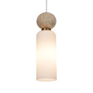 santos 1 zlota lampa trawertyn klosz lamperiaconcept