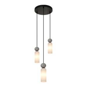 ITALUX – SANTOS III BK SZKLANA LAMPA WISZĄCA