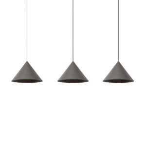 LUCIDE – SPITZE III L SZARA LAMPA WISZĄCA STOŻEK