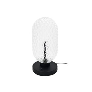 tanpo I lampa stolowa szklana czarna lamperiaconcept