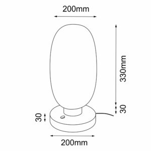 tanpo I lampa stolowa szklana czarna wymiary lamperiaconcept