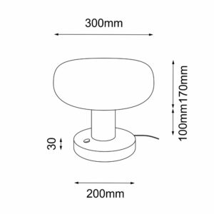 tanpo O lampa stolowa szklana czarna wymiary lamperiaconcept