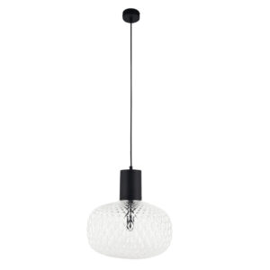 tanpo OZ szklana lampa wiszaca czarna lamperiaconcept