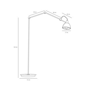 aida floor lampa podlogowa przegubowa wymiary lamperiaconcept