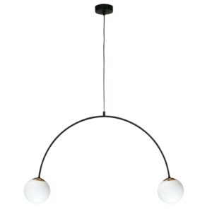 bow 2 czarno zlota lampa wiszaca luk lamperiaconcept
