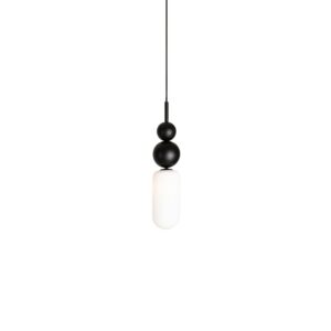 MAXLIGHT – NOVA I BLACK LAMPA WISZĄCA OPAL