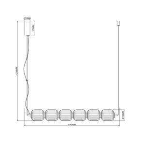 akari 114 ryflowana lampa zlota wiszaca wymiary lamperiaconcept