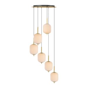 akari 34w ryflowana lampa zlota wiszaca lamperiaconcept