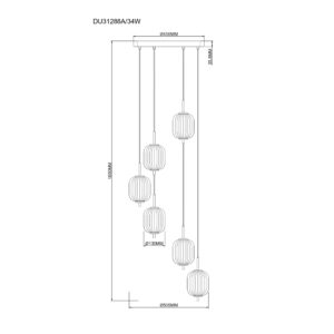 akari 34w ryflowana lampa zlota wiszaca wymiary lamperiaconcept