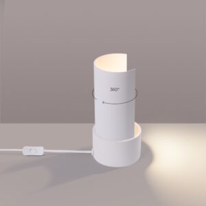 flash minimalistyczna lampa biala nocna on lamperiaconcept
