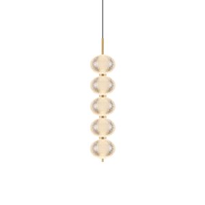 ZUMA LINE – GALATEA 30W ZŁOTA LAMPA KRYSZTAŁOWA WISZĄCA LED