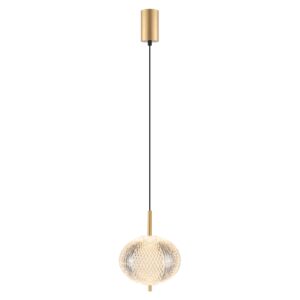 galatea 6w zlota lampa krysztalowa wiszaca led lamperiaconcept