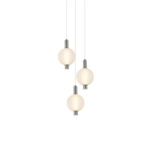 ITALUX – LENTI III WH RYFLOWANA LAMPA SREBRNA WISZĄCA