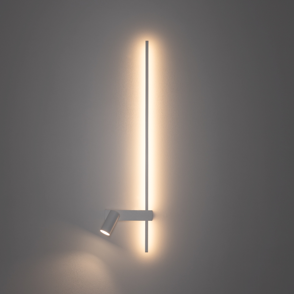 easy-led-right-bialy-kinkiet-do-sypialni-z-lampka-do-czytania-on-lamperiaconcept Ten minimalistyczny kinkiet do-sypialni z-lampka do czytania to prostota i funkcjonalność aby światło do spania nie przeszkadzało a praktycznie spełniało swoją rolę. Kinkiet przyłóżkowy z kolekcji Easy LED posiada podział świecenia, kolor biały i czarny oprawy do wyboru, zależnie od projektu wnętrza.