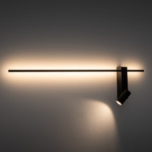 easy led right czarny kinkiet do sypialni z lampka do czytania on 1 lamperiaconcept