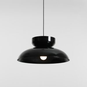 aldo black nowoczesna lampa z metalowym kloszem lamperiaconcept