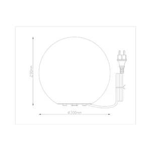 ball lampa ogrodowa kula 30 cm wymiay lamperiaconcept