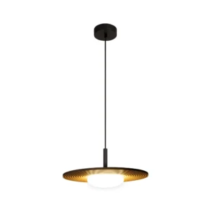 LUCIDE – CARMINO TAUPE LAMPA Z RUFLOWANYM KLOSZEM WISZĄCA