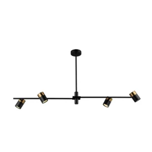 ITALUX – ELICE IV CZARNO ZŁOTA LAMPA WISZĄCA