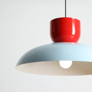 ella baby blue red chilli nowoczesna lampa z metalowym kloszem on lamperiaconcept