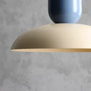ella dusty blue cream nowoczesna lampa z metalowym kloszem detale lamperiaconcept