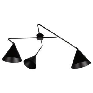 galaxy 3 czarna lampa sufitowa stozek ruchoma lamperiaconcept